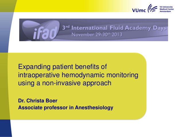 Expanding patient benefits of intraoperative hemodynamic monitoring using a non-invasive approach