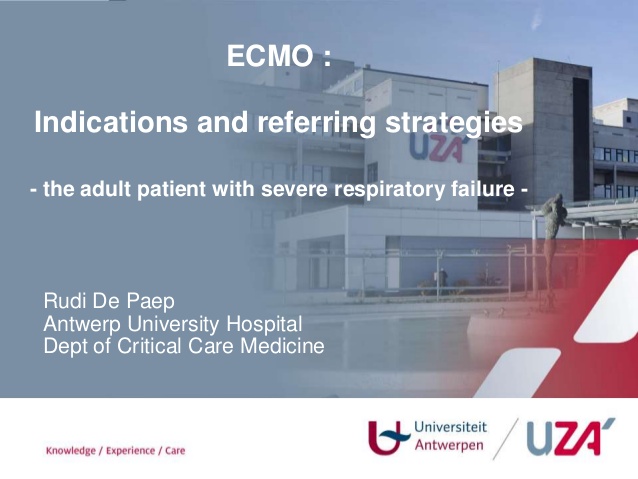 Ecmo indications and referral 2013
