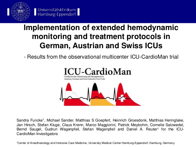 Implementation of extended hemodynamic monitoring and treatment protocols in German, Austrian and Swiss ICUs