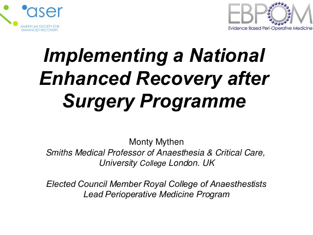 Implementing a National Enhanced Recovery after Surgery Programme