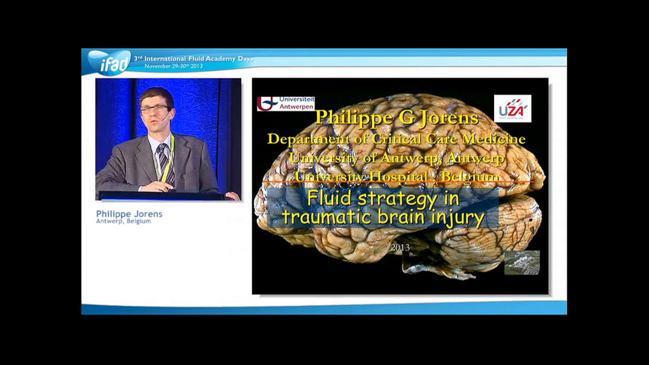 Philippe Jorens - Update in Traumatic Brain Injury